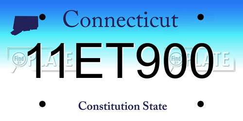 11ET900 Connecticut License Plate