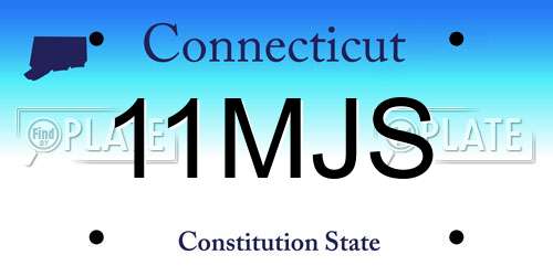 11MJS Connecticut License Plate
