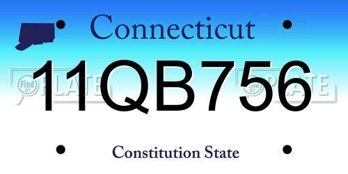 11QB756 Connecticut License Plate