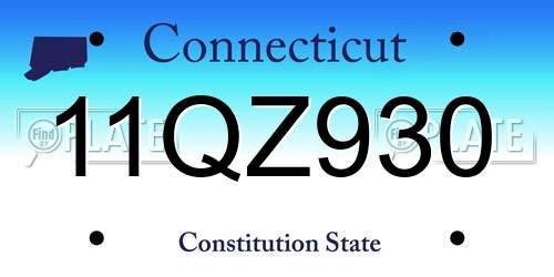 11QZ930 Connecticut License Plate