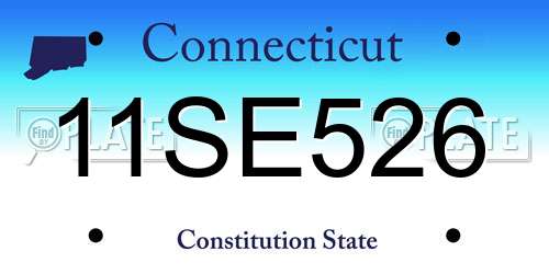 11SE526 Connecticut License Plate