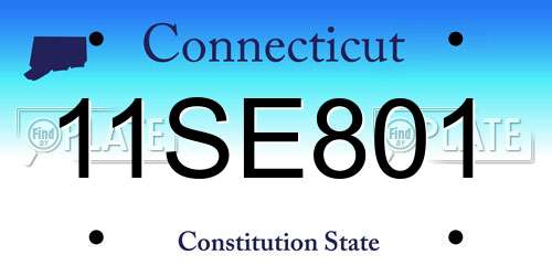 11SE801 Connecticut License Plate