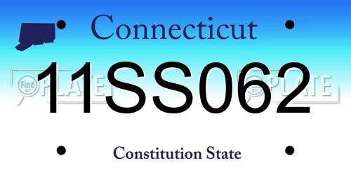 11SS062 Connecticut License Plate