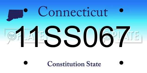 11SS067 Connecticut License Plate