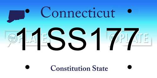 11SS177 Connecticut License Plate
