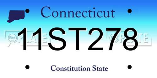 11ST278 Connecticut License Plate