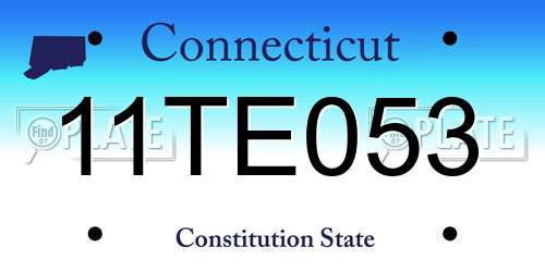 11TE053 Connecticut License Plate
