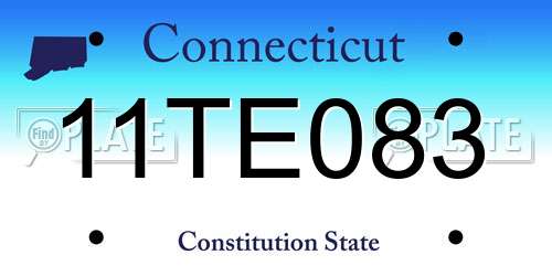 11TE083 Connecticut License Plate