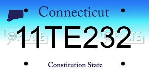 11TE232 Connecticut License Plate