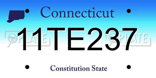 11TE237 Connecticut License Plate