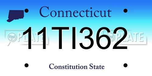 11TI362 Connecticut License Plate