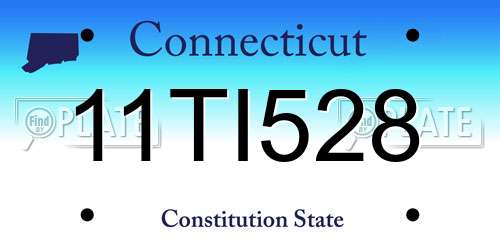 11TI528 Connecticut License Plate