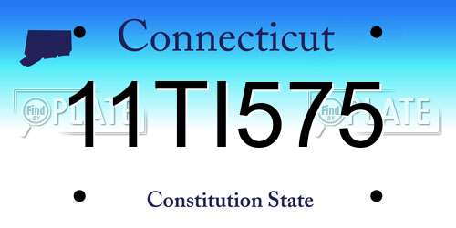 11TI575 Connecticut License Plate