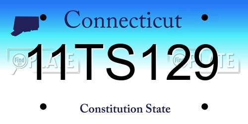 11TS129 Connecticut License Plate