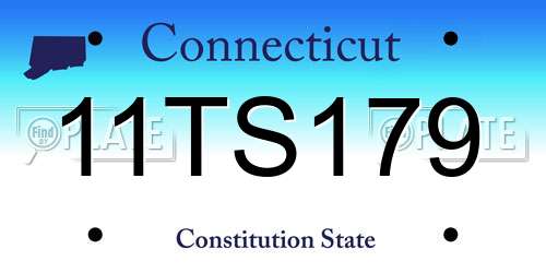 11TS179 Connecticut License Plate