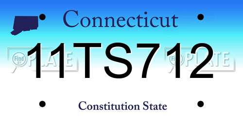 11TS712 Connecticut License Plate