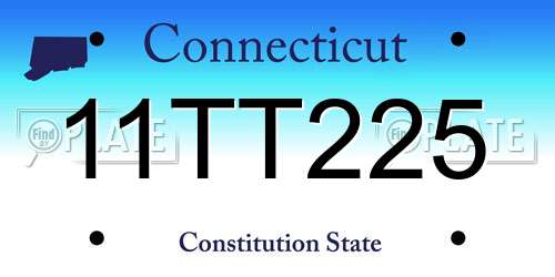 11TT225 Connecticut License Plate