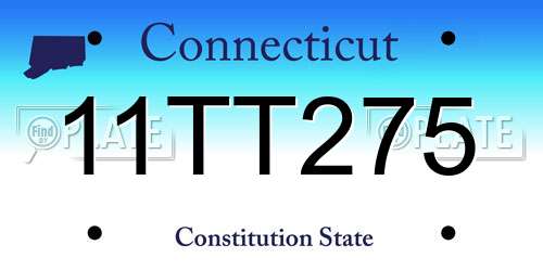 11TT275 Connecticut License Plate