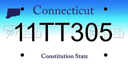 11TT305 Connecticut License Plate
