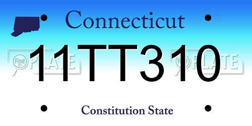 11TT310 Connecticut License Plate