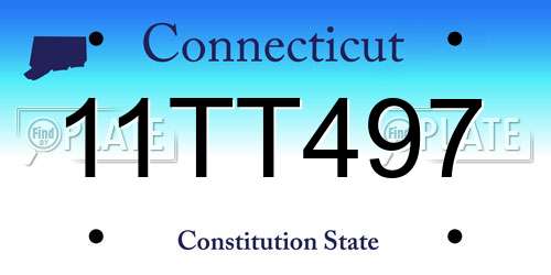 11TT497 Connecticut License Plate