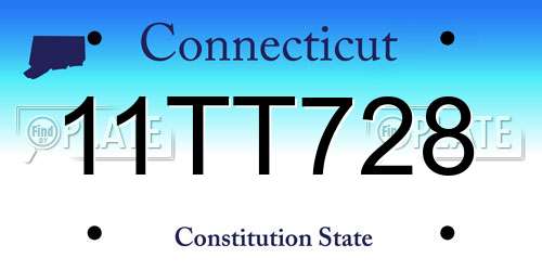 11TT728 Connecticut License Plate