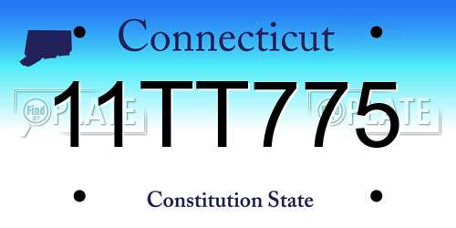 11TT775 Connecticut License Plate