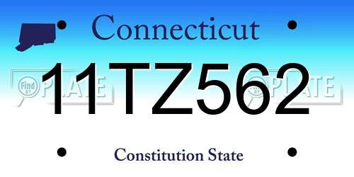11TZ562 Connecticut License Plate