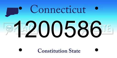1200586 Connecticut License Plate