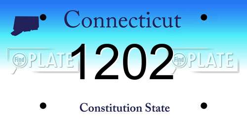 1202 Connecticut License Plate