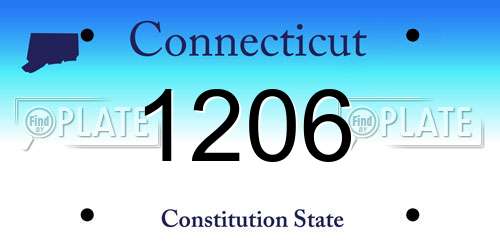 1206 Connecticut License Plate