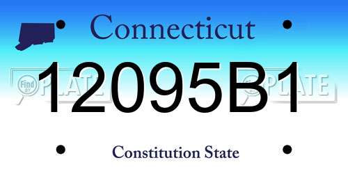 12095B1 Connecticut License Plate