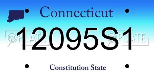 12095S1 Connecticut License Plate