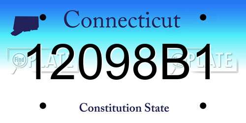12098B1 Connecticut License Plate