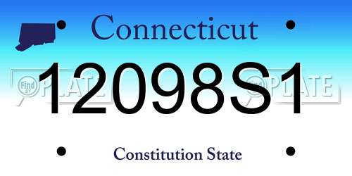 12098S1 Connecticut License Plate