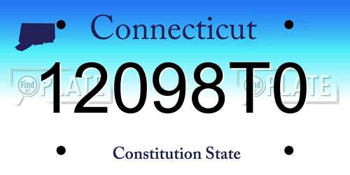 12098T0 Connecticut License Plate