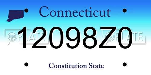 12098Z0 Connecticut License Plate