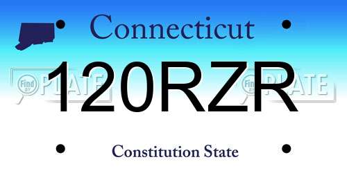 120RZR Connecticut License Plate