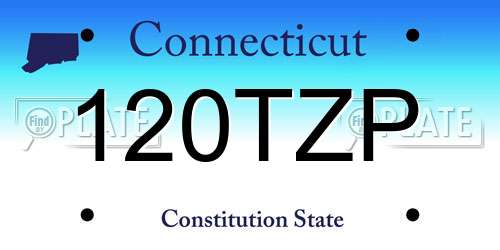 120TZP Connecticut License Plate
