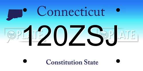 120ZSJ Connecticut License Plate
