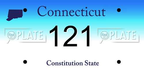 121 Connecticut License Plate