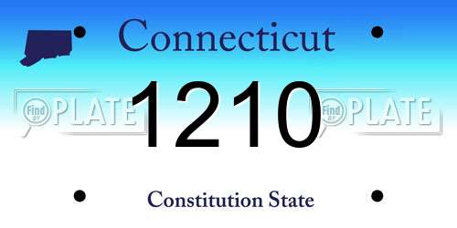 1210 Connecticut License Plate