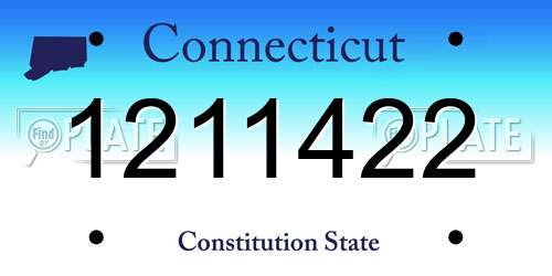 1211422 Connecticut License Plate