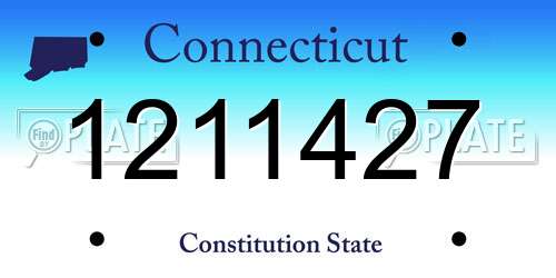 1211427 Connecticut License Plate