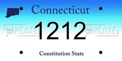 1212 Connecticut License Plate