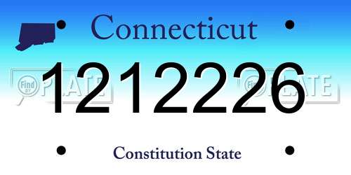 1212226 Connecticut License Plate