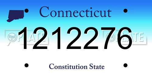 1212276 Connecticut License Plate