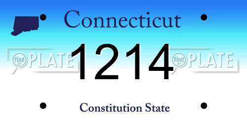 1214 Connecticut License Plate