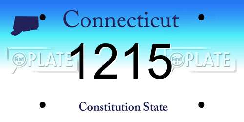 1215 Connecticut License Plate