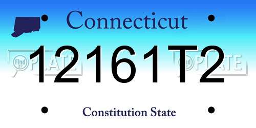 12161T2 Connecticut License Plate